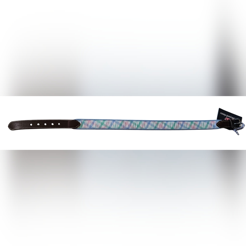 Vineyard Vines Belt Vineyard Vines Gingham Canvas Belt Green Blue Boy's Size 24